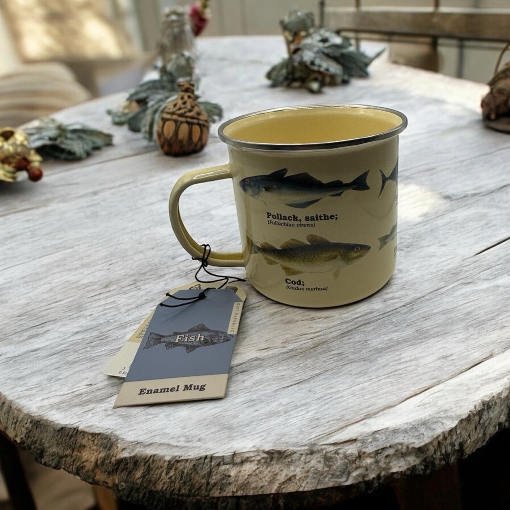 Gift Republic Enamel‎ Fish Mug NEW